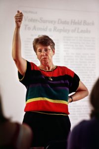 Sharon Dunwoody teaching in the classroom