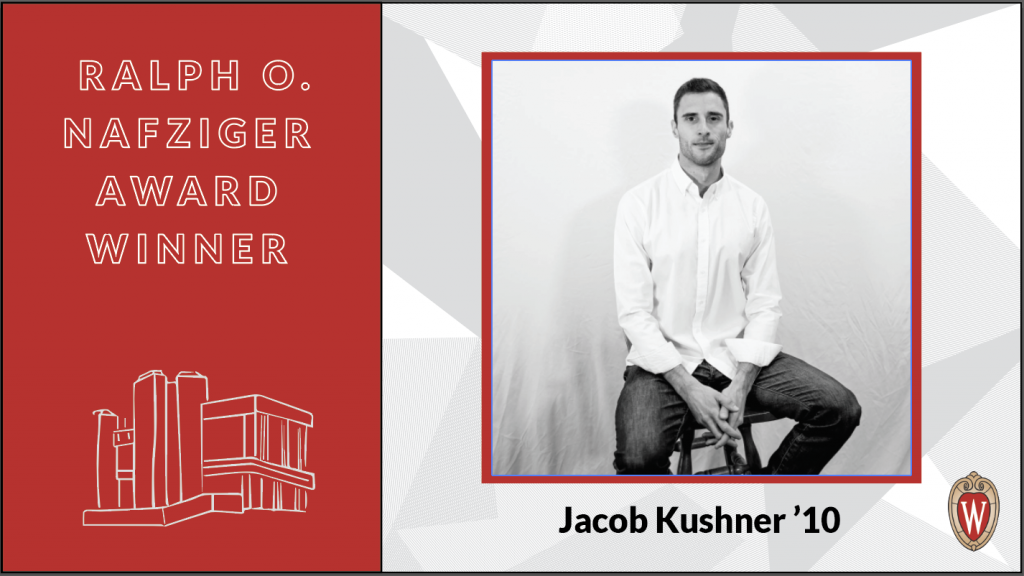 Ralph O. Nafziger Award winner Jacob Kushner