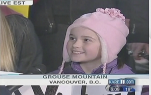 A young Gracie Lund being interviewed by Al Roker in 2010