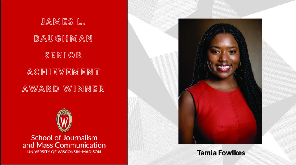 James L. Baughman Senior Achievement Award Winner Tamia Fowlkes