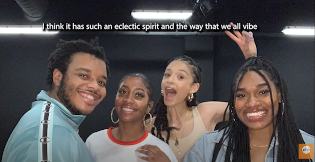 Nile Lansana, Randee Mervin, Chelsea Hylton and Enjoyiana Nururdin in The Black Voice's documentary "We the Vision"