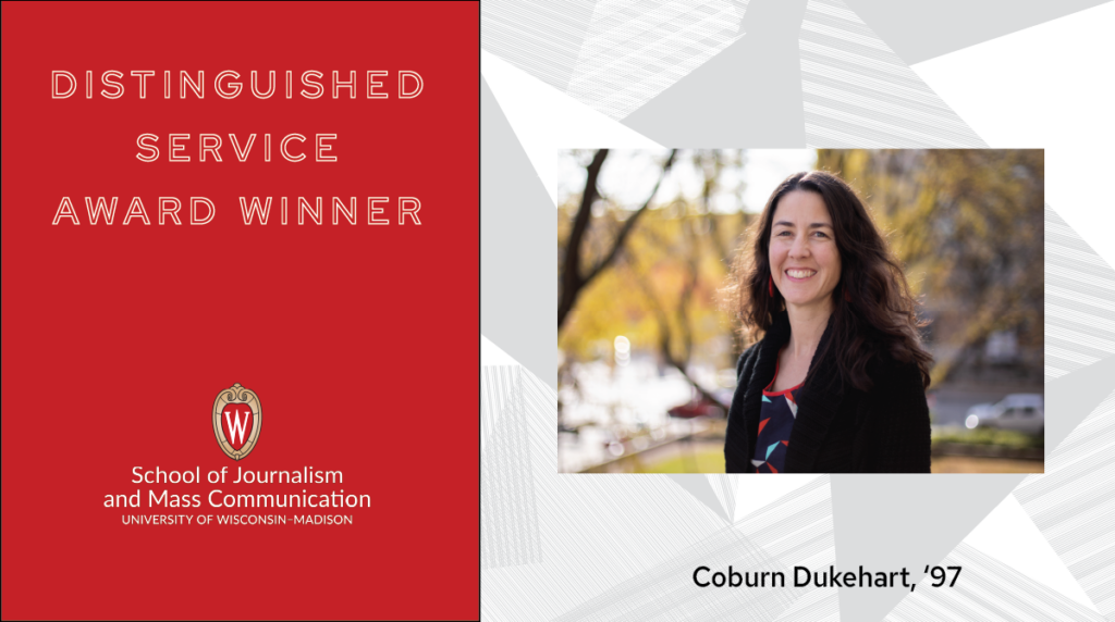 Distinguished Service Award Winner graphic with Coburn Dukehart