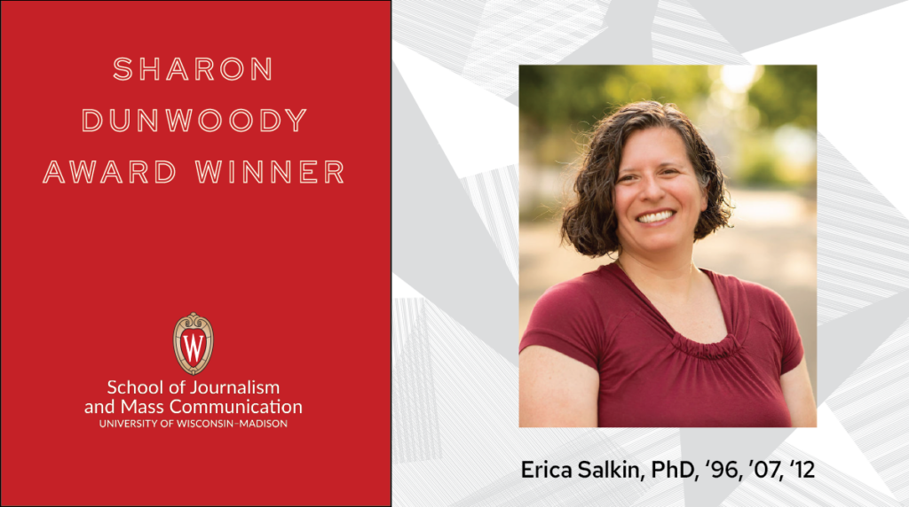 Sharon Dunwoody Award Winner graphic with Erica Salkin