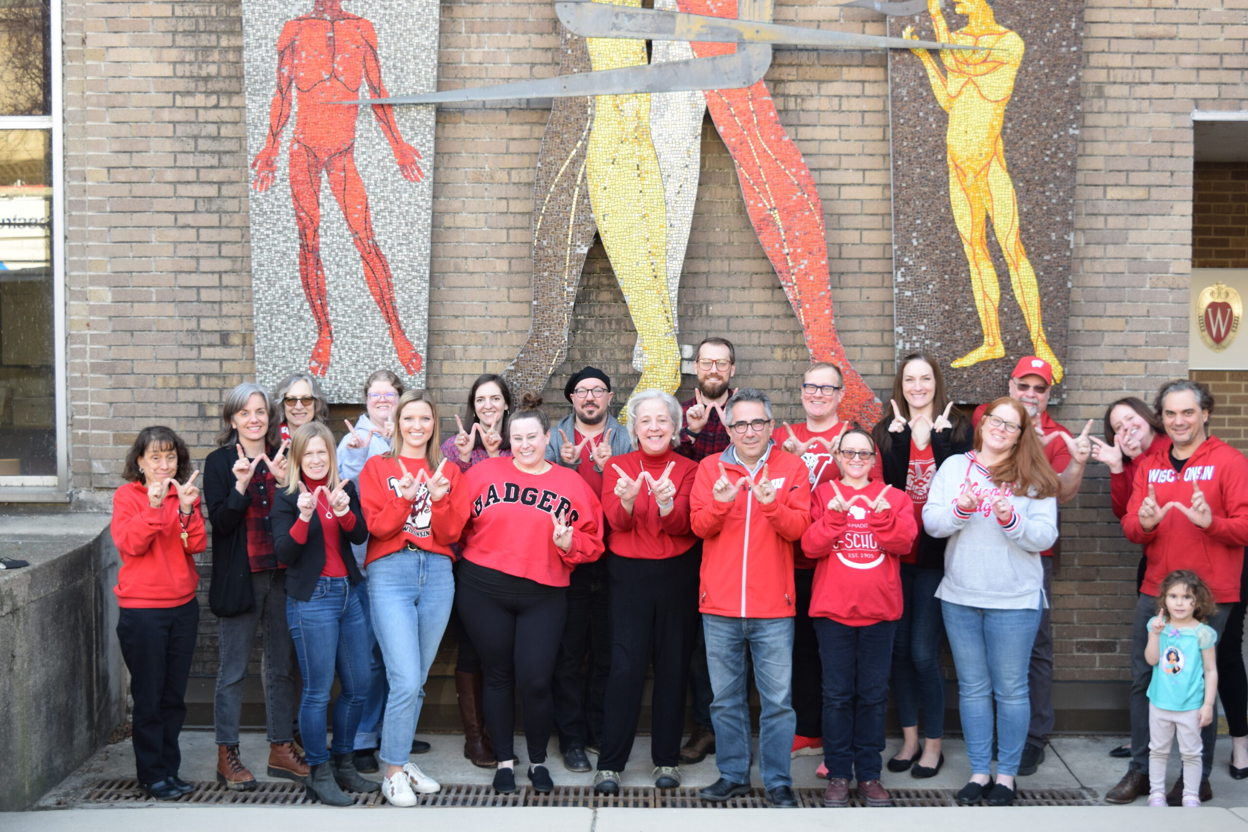 J-School faculty and staff celebrate Day of the Badger 2023. Proceeds go to the Annual Fund, which provides discretionary funding for things like student scholarships, facilities upgrades and DE&I initiatives.