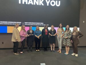 Group of award winners pose together