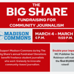 Support community journalism and Madison Commons during the Big Share